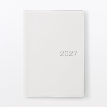 A5 Monthly/Weekly Planner From Dec. 2026 - Mon. Start White Grey MUJI