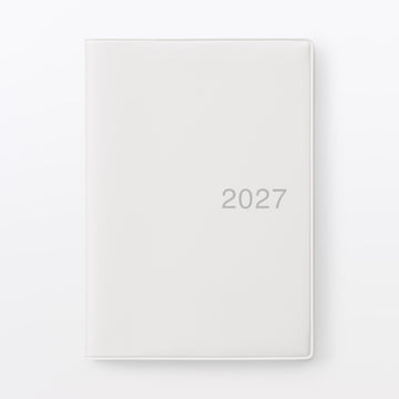 A6 Monthly/Weekly Planner From Dec. 2026 - Mon. Start White Grey MUJI