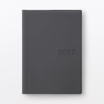 A5 Monthly/Weekly Planner From Dec. 2026 - Mon. Start Dark Grey MUJI