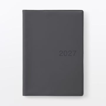 B6 Monthly/Weekly Planner From Dec. 2026 - Mon. Start Dark Grey MUJI