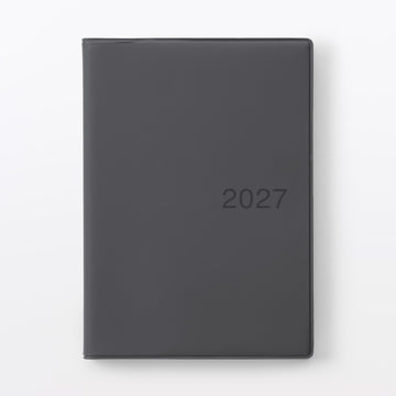 A6 Monthly/Weekly Planner From Dec. 2026 - Mon. Start Dark Grey MUJI