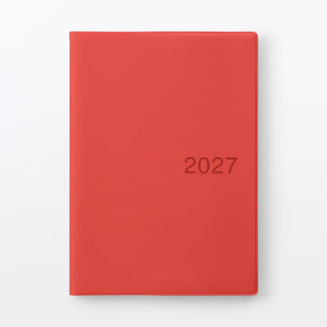 A5 Monthly/Weekly Planner From Dec. 2026 - Mon. Start Red MUJI