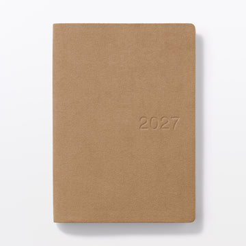 A5 Faux Suede Monthly/Weekly Planner From Dec. 2026 MUJI