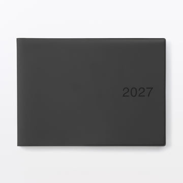 B5 Half Size Monthly/Weekly Planner From Dec. 2026 - Dark Grey MUJI