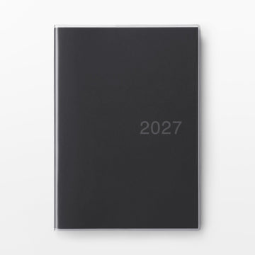 A5 Viewable-At-Once Monthly/Daily Planner From Dec. 2026 Black MUJI