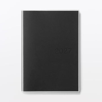 A5 Vertical Monthly/Weekly Planner From Dec. 2026 Black MUJI