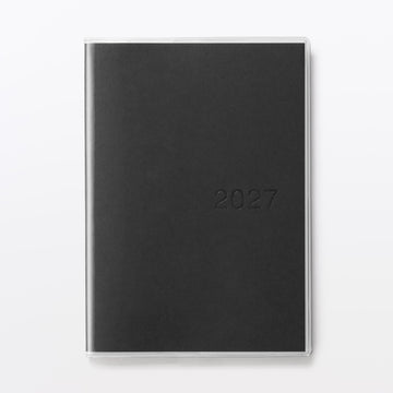 B6 Vertical Monthly/Weekly Planner From Dec. 2026 Black MUJI