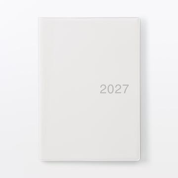 A5 Monthly Planner From Dec. 2026 - White Grey MUJI