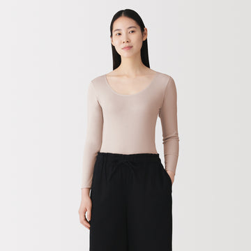 Warm Cotton U-Neck T-Shirt MUJI