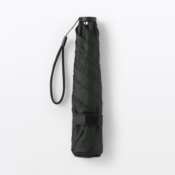All-Weather Lightweight Foldable Umbrella Black MUJI