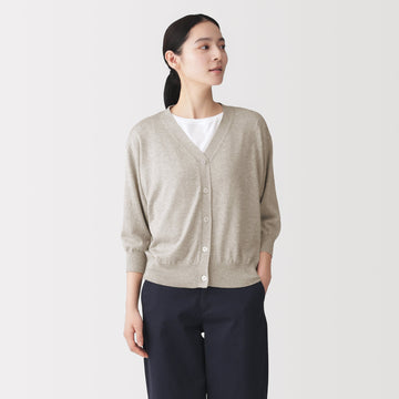Lyocell Blend Wide Cardigan MUJI