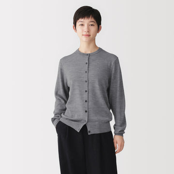 Wool Crewneck Cardigan MUJI