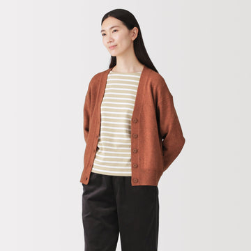 Wool V-Neck Cardigan MUJI