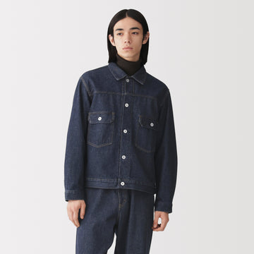 Kapok Blend Denim Jacket MUJI