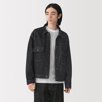 Kapok Blend Denim Jacket MUJI