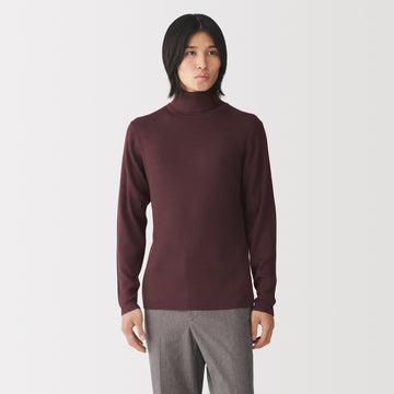 Wool Ribbed Turtleneck Sweater MUJI