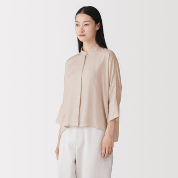 Labo Cupro Blend 3/4 Sleeve Shirt MUJI
