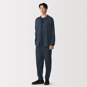 Labo Cupro Blend Tapered Trousers MUJI