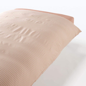 Quick Dry Duvet Cover Pink Check MUJI