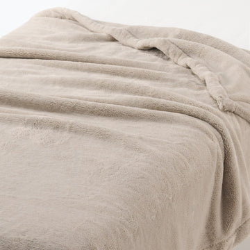 Warm Thick Blanket - Double Light Beige MUJI