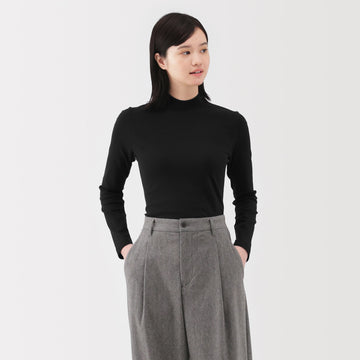 Brushed Rib Mockneck T-Shirt MUJI