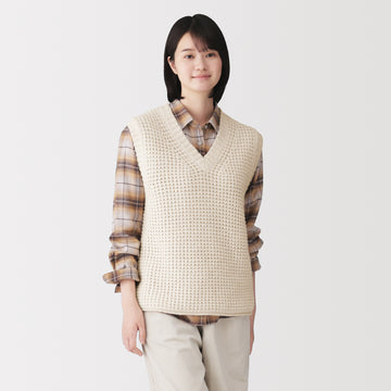 Andes Wool V-Neck Vest MUJI