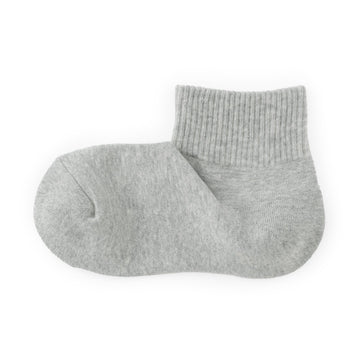 Pile Short Socks Grey 23-25cm (US W7-9 M5-7.5) MUJI