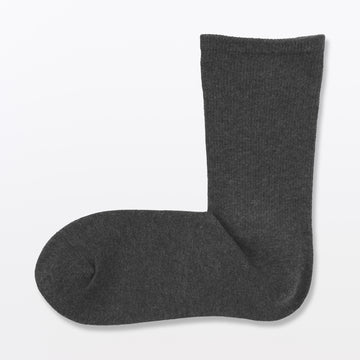 Loose Top Tapered Socks Charcoal Grey 23-25cm (US W7-9 M5-7.5) MUJI