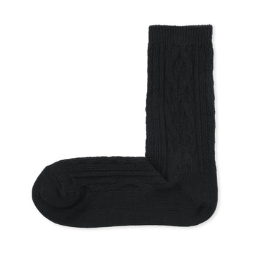 Cable Knit Loose Top Socks