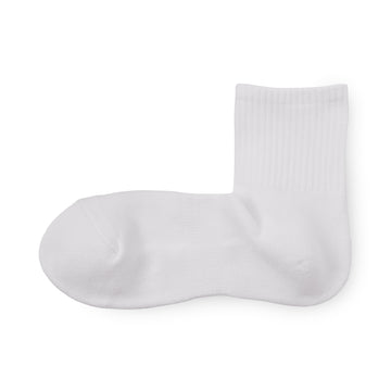 Pile Short Socks White MUJI