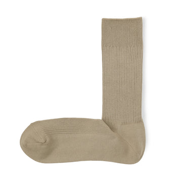 Ribbed Socks Beige MUJI