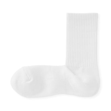 Pile Midi Socks White MUJI