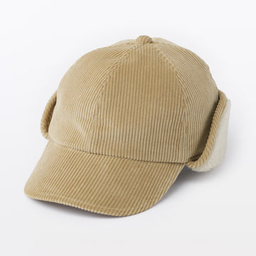 Corduroy Earmuffs Cap Beige MUJI