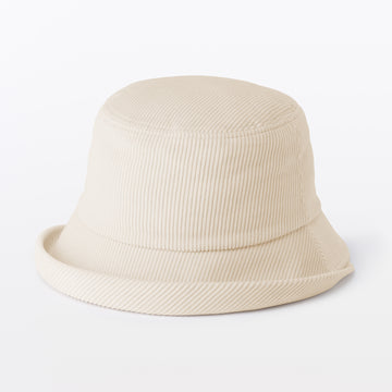 Corduroy Bucket Hat Ivory MUJI