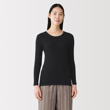 Warm Cotton Crew Neck T-Shirt MUJI