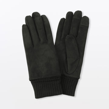 Waterproof Brushed Touchscreen Gloves Black MUJI