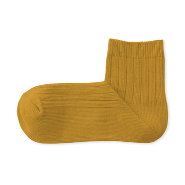 Loose Top Short Socks Yellow MUJI