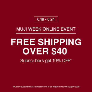 MUJI Week: 10% OFF + Free Shipping Over $40