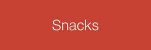 The word 'Snacks' in white text on a red background
