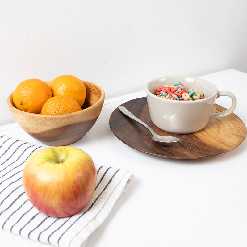 Stoneware Cereal Mug Cup - Grey Beige MUJI