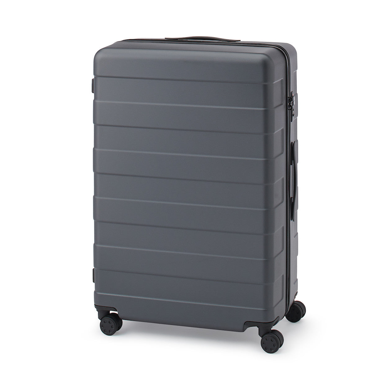 Adjustable Handle Hard Shell Suitcase 105L | Check-In Dark Grey MUJI