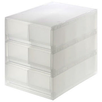 Polypropylene Case Shallow 6 Drawers with 3 Partitions (W26 x D37 x H32.5 cm) MUJI