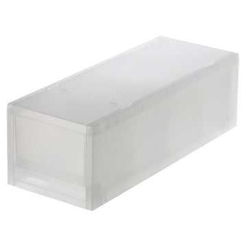 Polypropylene Storage Case Drawer Slim Shallow with Partition (W14 x D37 x H12 cm) Default Title MUJI