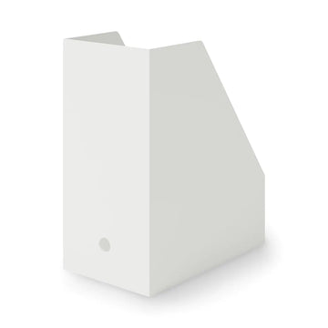 Polypropylene Magazine File Holder - Wide White-Grey MUJI