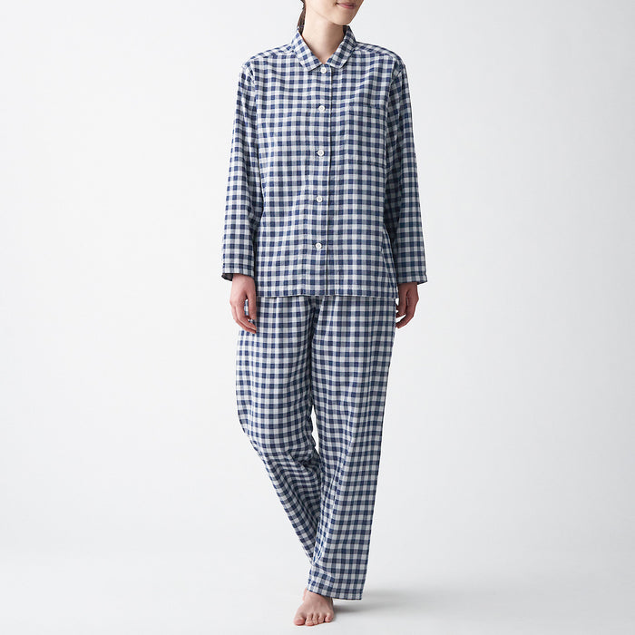 Women's Side Seamless Double Gauze Pajamas, Women's Cotton Pajama Set