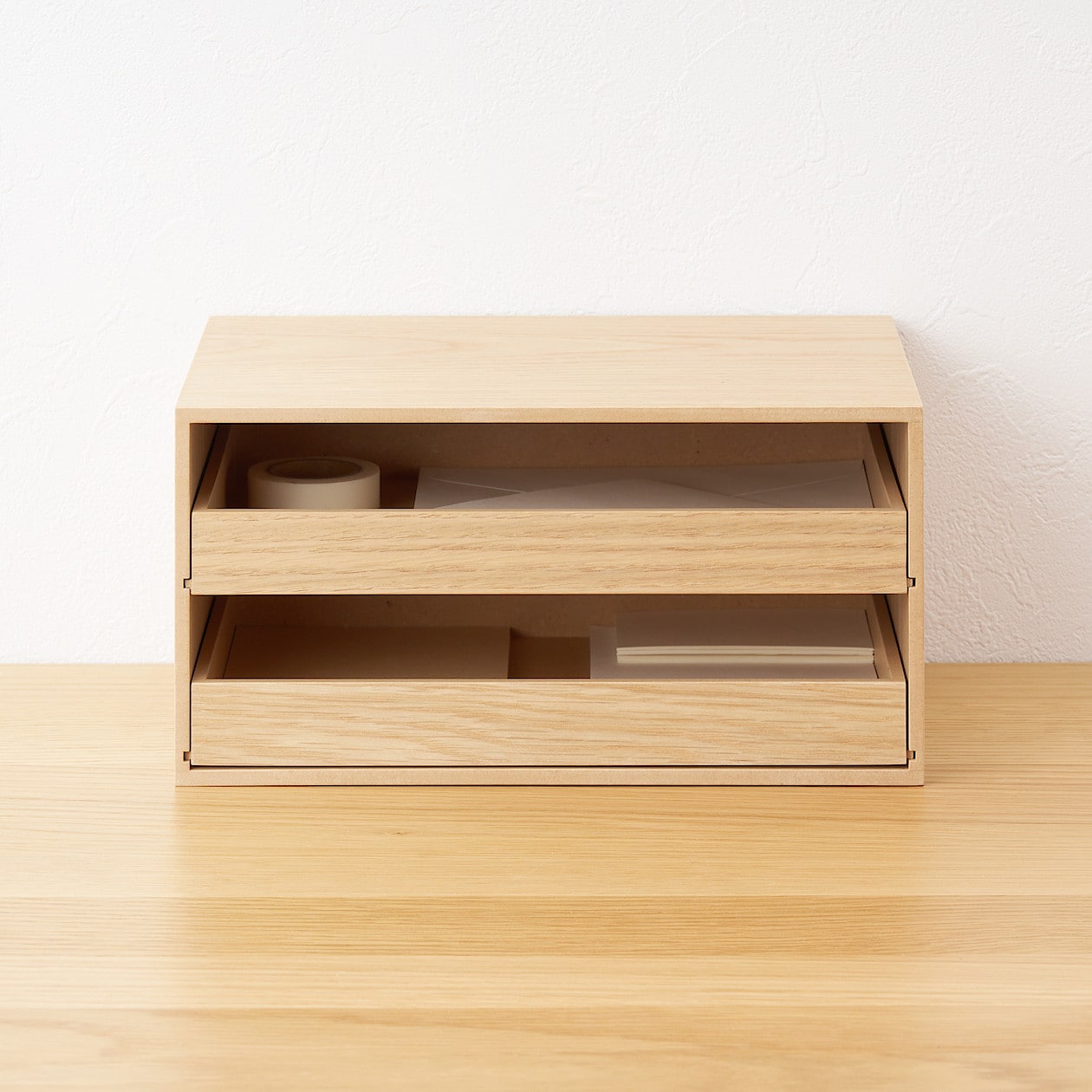 Wooden Storage Tray 2 Drawers