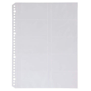 Clear Pocket Refill for Cards (10 Piece Set) A4 30 Holes MUJI