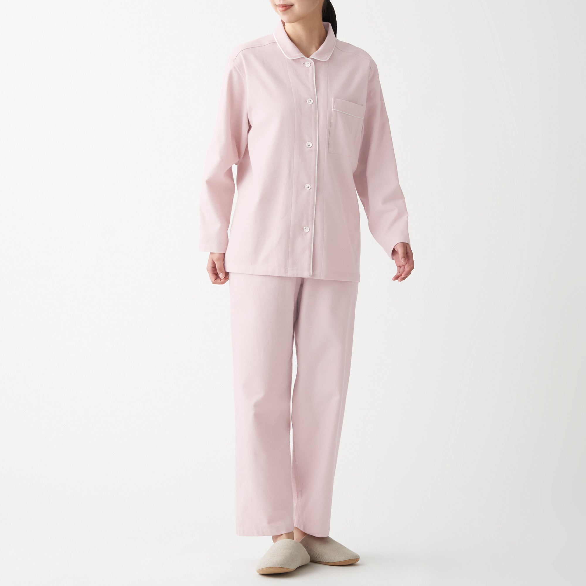 Women's Organic Cotton Side Seamless Flannel Pajamas
