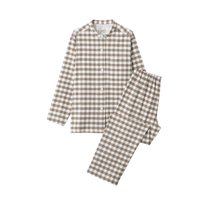 Women's Side Seamless Double Gauze Pajamas, Women's Cotton Pajama Set