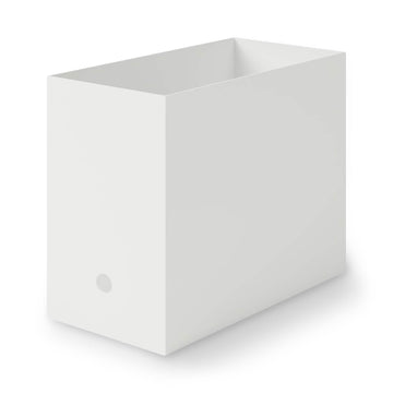 Polypropylene File Box - A4 - Wide White-Grey MUJI